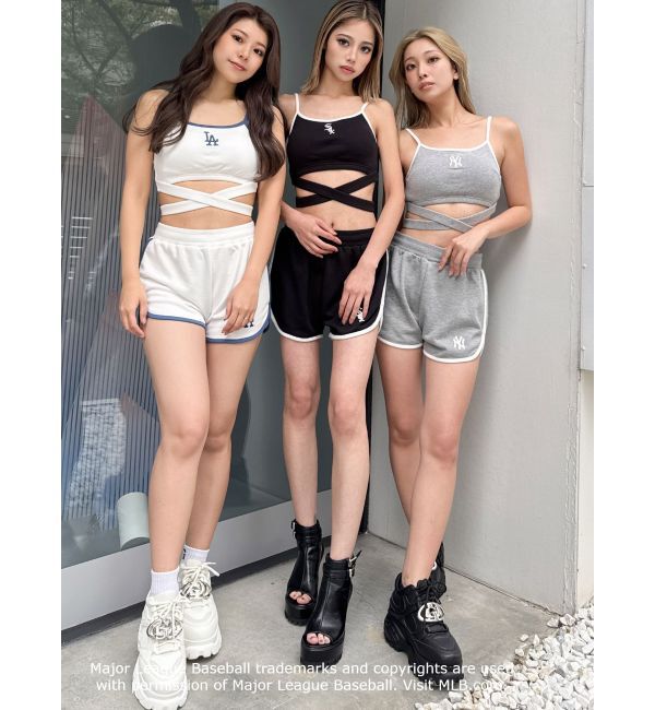 GYDA「GYDA［MLB］フロントクロスビスチェ」|キャミソール|