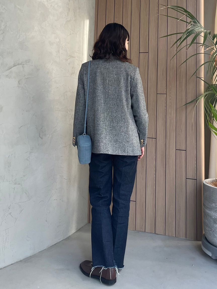 Mila Owen「金釦ダブルブレストツイードブレザー」|テーラードジャケット|