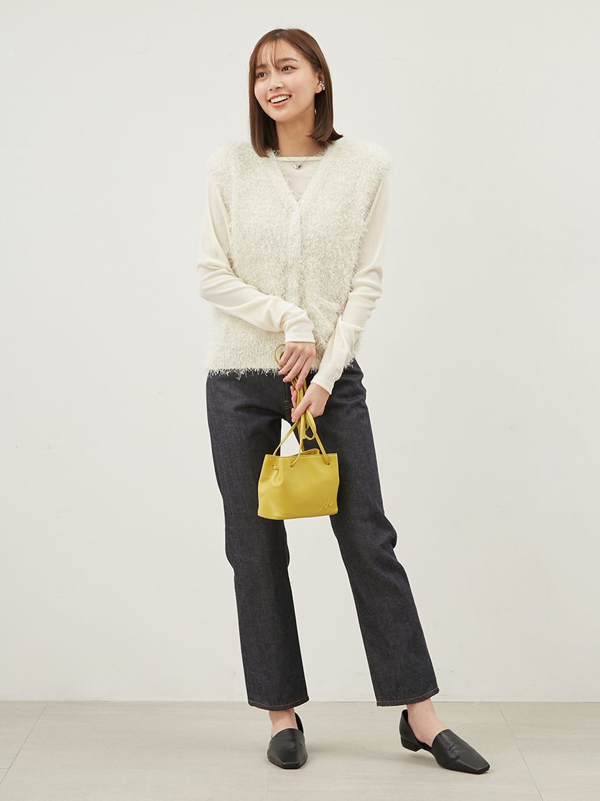 Mila Owen「セルビッチテーパードデニムパンツ【ウォッシャブル】」|デニム|