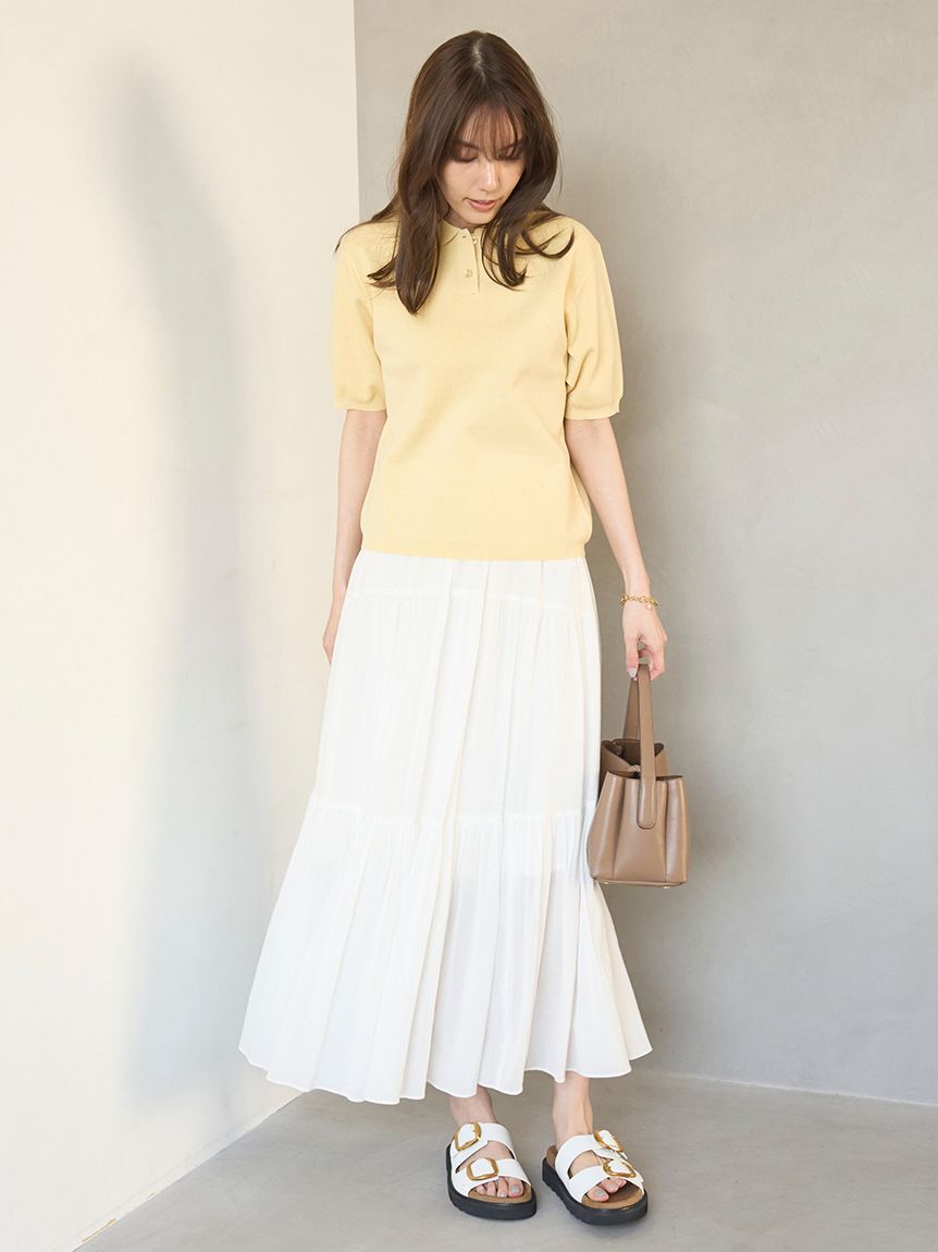 Mila Owen「マキシ丈ボリュームティアードスカート」|スカート|