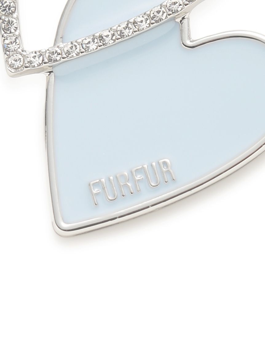 FURFUR「【限定カラー】ダブルハートモチーフブローチ」|ブローチ・コサージュ|
