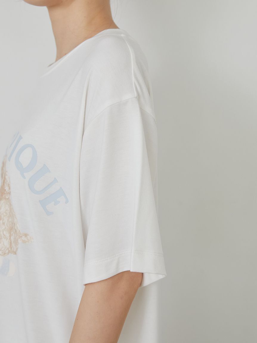 gelato pique「【ラッピング済み】トイプードルワンポイントTシャツ＆ロングパンツSET」|ルームウェア|