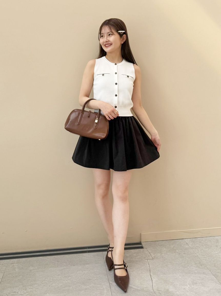 SNIDEL「Sustainableタフタミニスカショ」|その他|BLK