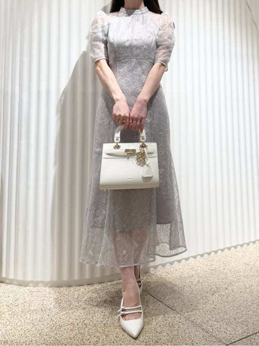 SNIDEL「スパンコールレースドレス」|ドレス|