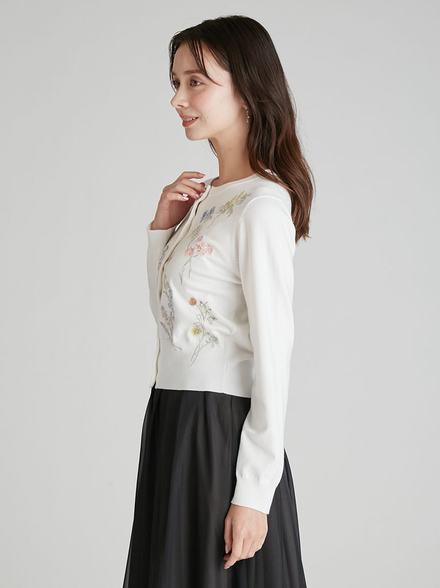 CELFORD「フラワー刺繍カーディガン」|カーディガン|
