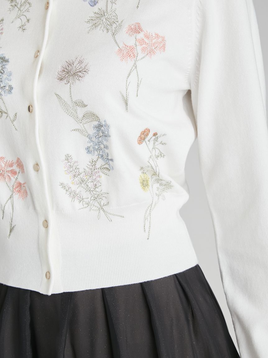 CELFORD「フラワー刺繍カーディガン」|カーディガン|