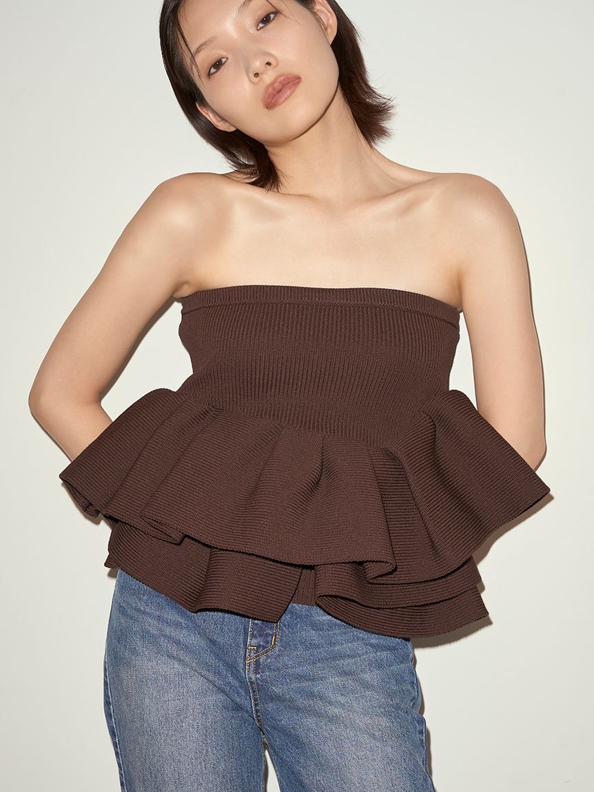 styling/「ラッフルニットベアトップ」|ベスト・ジレ|