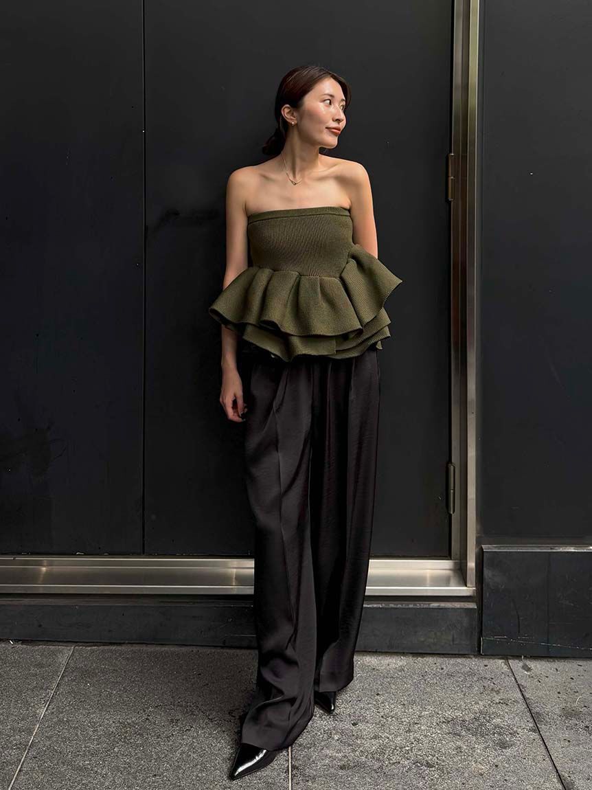 styling/「ラッフルニットベアトップ」|ベスト・ジレ|