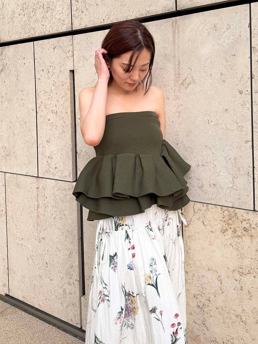 styling/「ラッフルニットベアトップ」|ベスト・ジレ|