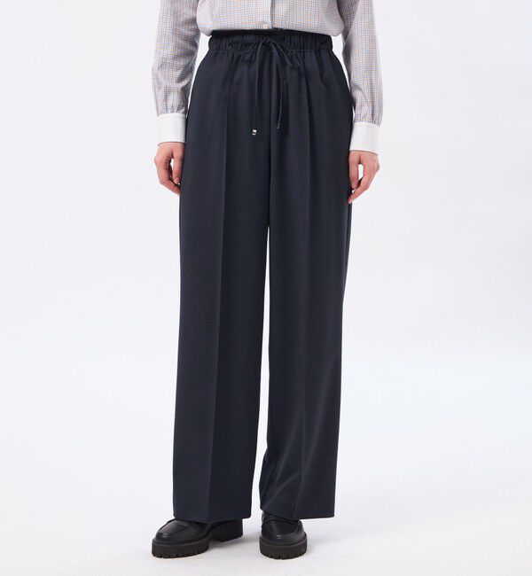 MACKINTOSH PHILOSOPHY「【Alby Easy Pants Wide(アルビーイージーパンツワイド)】ウールツイル製」|その他|ネイビー