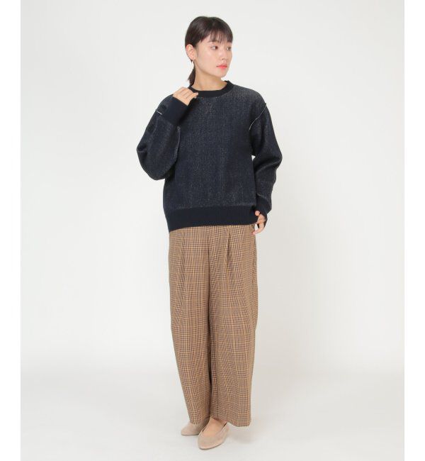 ikka「ダブルフェイススウェットライクニット」|プルオーバー|
