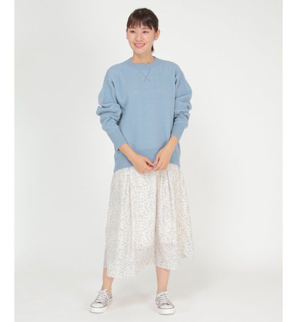 ikka「ダブルフェイススウェットライクニット」|プルオーバー|