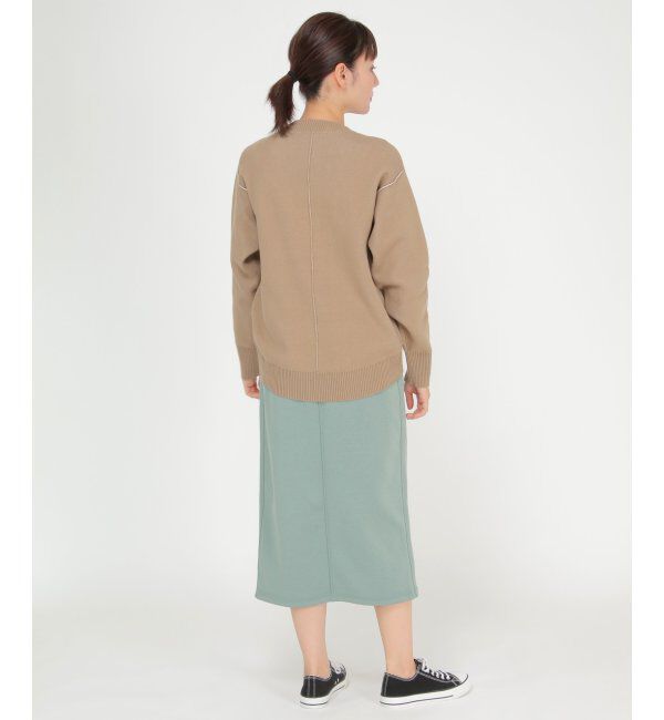 ikka「ダブルフェイススウェットライクニット」|プルオーバー|