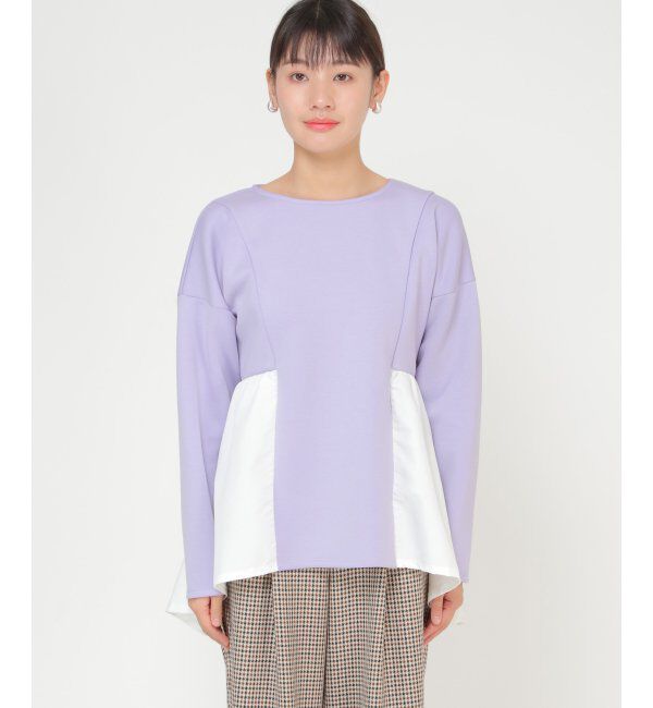 IKKA LOUNGE「ダンボールペプラムプルオーバー」|チュニック|