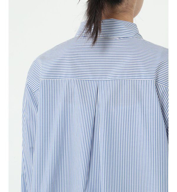 ikka「【イージーケア】ストライプ長袖シャツ」|シャツ・ブラウス|