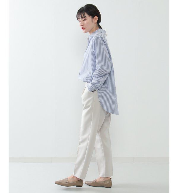 ikka「【イージーケア】ストライプ長袖シャツ」|シャツ・ブラウス|