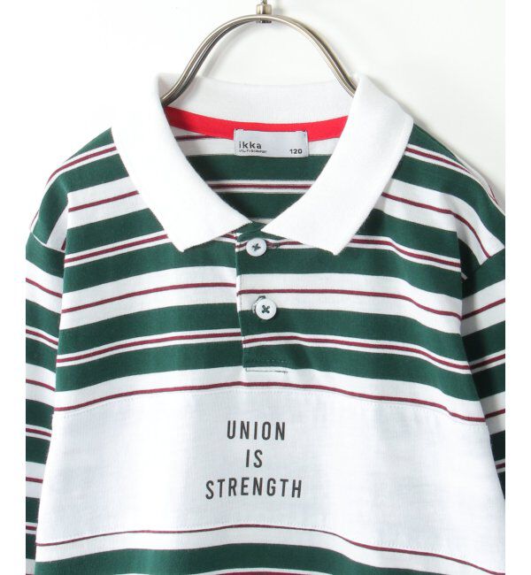 ikka kids「切り替えボーダーラガーTシャツ（120~160cm）」|Tシャツ・カットソー|
