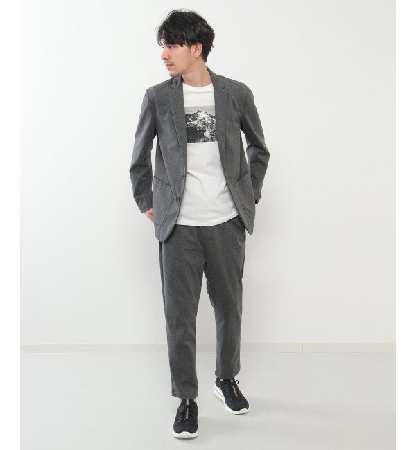 IKKA LOUNGE「【イージーケア／シワ軽減】イージーケアストレッチテーラードジャケット」|テーラードジャケット|