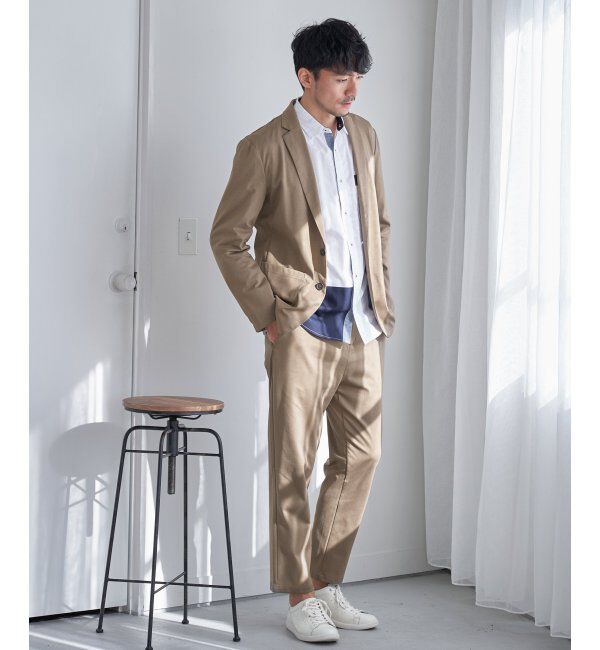 IKKA LOUNGE「【イージーケア／シワ軽減】イージーケアストレッチテーラードジャケット」|テーラードジャケット|