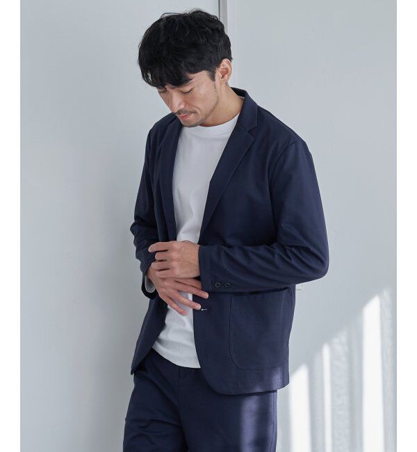 IKKA LOUNGE「【イージーケア／シワ軽減】イージーケアストレッチテーラードジャケット」|テーラードジャケット|