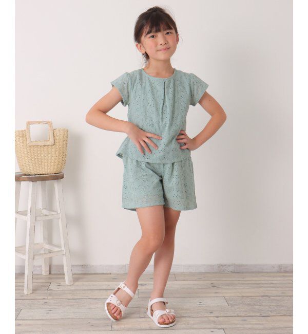 ikka kids「【セットアップ対応】コットンレースブラウス（120~160cm）」|シャツ・ブラウス|