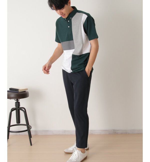 ikka「鹿の子切り替えポロシャツ」|その他|