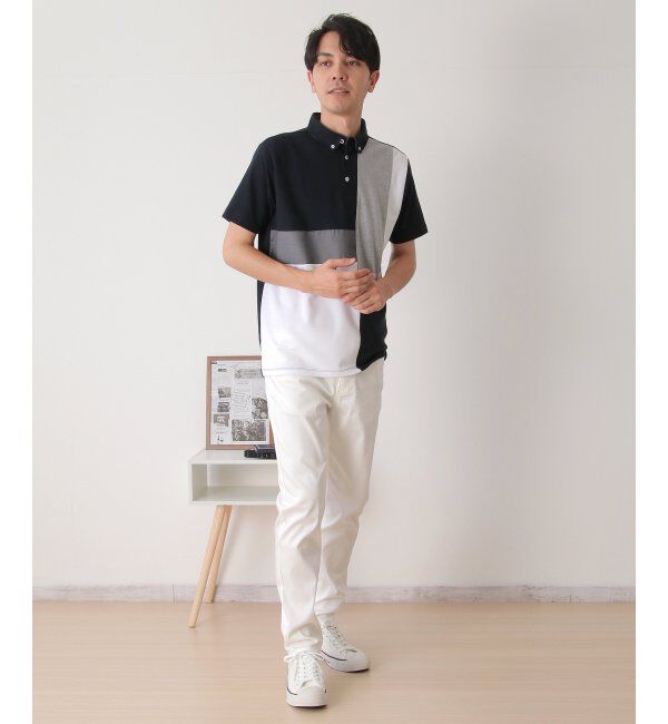ikka「鹿の子切り替えポロシャツ」|その他|