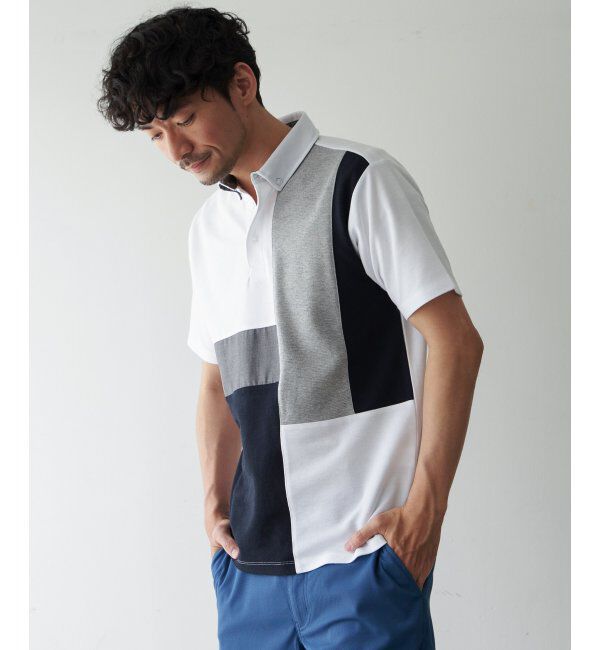ikka「鹿の子切り替えポロシャツ」|その他|