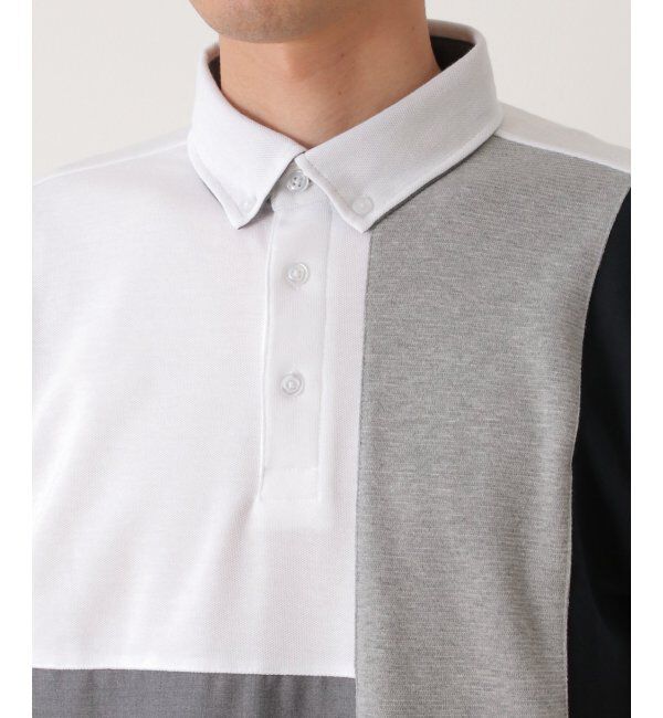 ikka「鹿の子切り替えポロシャツ」|その他|