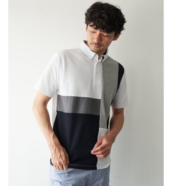 ikka「鹿の子切り替えポロシャツ」|その他|