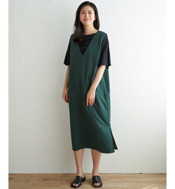 ikka「【2点セット】ジャンスカメローインナーアンサンブル」|ワンピース|