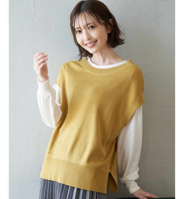 ikka「【2点セット】3WAYニットベストアンアンブル」|ニット・セーター|