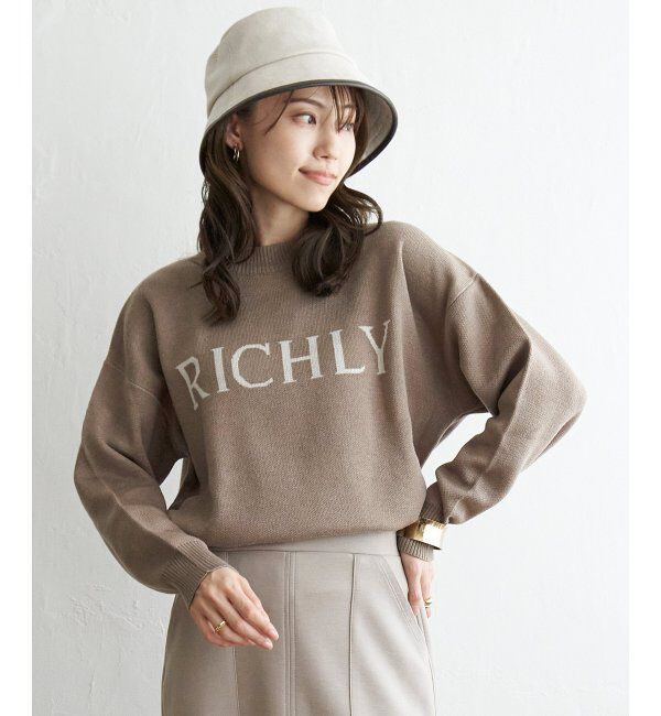 ikka「ジャガードロゴニットプルオーバー」|プルオーバー|コーヒー