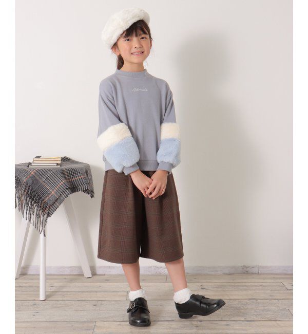 ikka kids「袖ファー刺繍裏毛プルオーバー 2 （120~160cm）」|Tシャツ・カットソー|