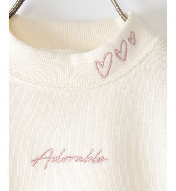 ikka kids「袖ファー刺繍裏毛プルオーバー 2 （120~160cm）」|Tシャツ・カットソー|