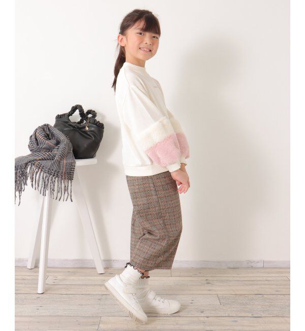 ikka kids「袖ファー刺繍裏毛プルオーバー 2 （120~160cm）」|Tシャツ・カットソー|