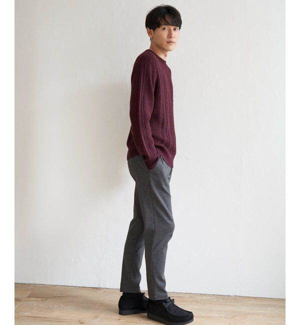 ikka「抗菌アランケーブルリサイクルニット」|プルオーバー|