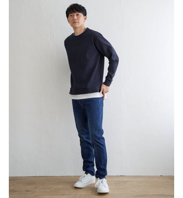 ikka「【抗菌防臭】GOKU楽ダンボールフェイクプルオーバー」|パーカー|