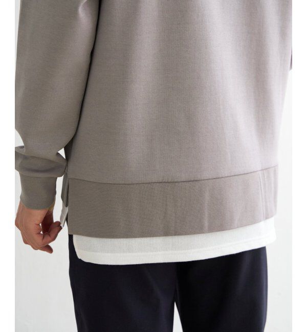 ikka「【抗菌防臭】GOKU楽ダンボールフェイクプルオーバー」|パーカー|