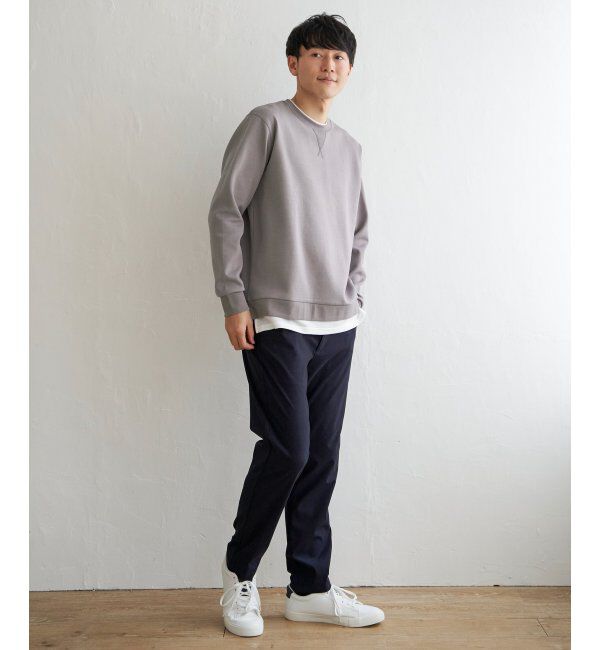 ikka「【抗菌防臭】GOKU楽ダンボールフェイクプルオーバー」|パーカー|