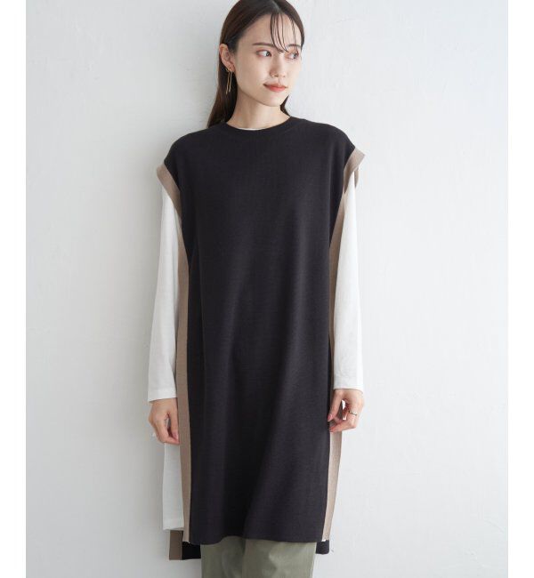 ikka「ニットベストアンサンブルワンピース」|ワンピース|