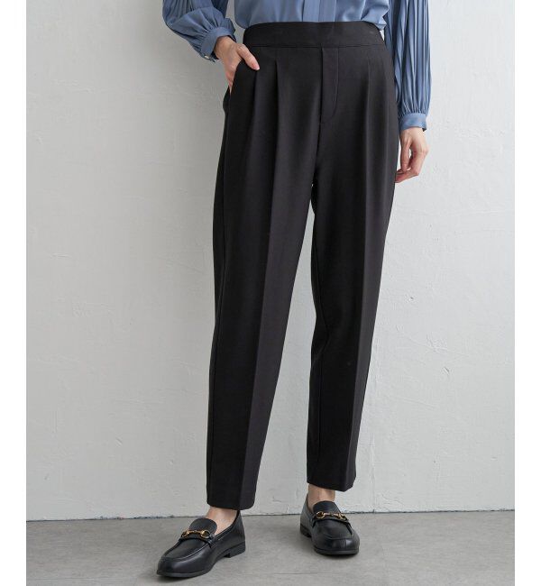 IKKA LOUNGE「【洗濯機で洗える／セットアップ対応】GOKU楽カットソーテーパードパンツ」|その他|ブラック