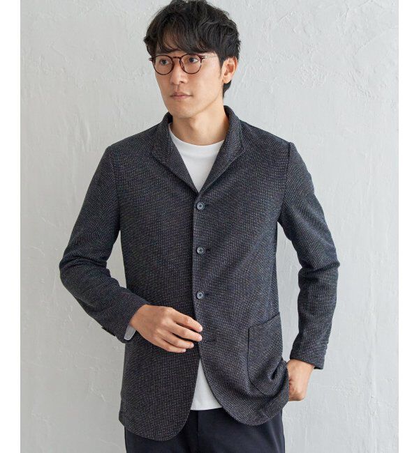 IKKA LOUNGE「GOKU楽ワークワッフルスタンドジャケット」|その他|ネイビー