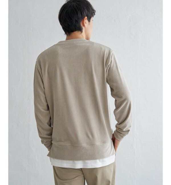 ikka「カットコールフェイクレイヤードプルオーバー」|パーカー|