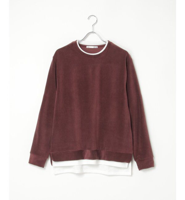 ikka「カットコールフェイクレイヤードプルオーバー」|パーカー|