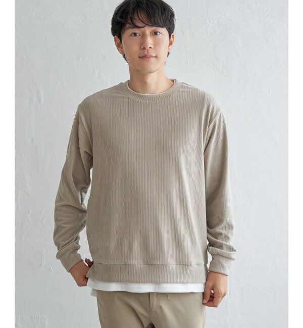 ikka「カットコールフェイクレイヤードプルオーバー」|パーカー|