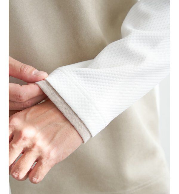 ikka「カツラギジャカード切り替えプルオーバー」|パーカー|