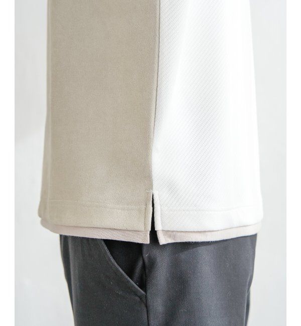 ikka「カツラギジャカード切り替えプルオーバー」|パーカー|