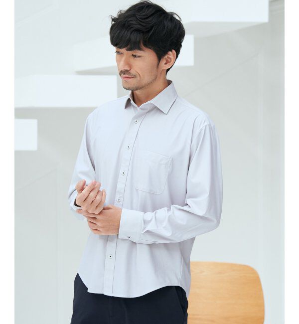 IKKA LOUNGE「【イージーケア／吸水速乾】GOKU楽ワークスイスカラーシャツ」|シャツ・ブラウス|