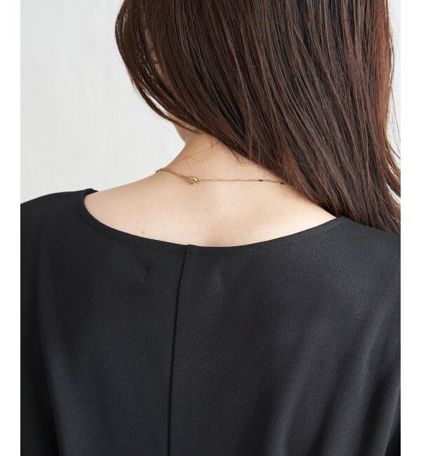IKKA LOUNGE「カットジョーゼットタックワンピース」|ドレス|